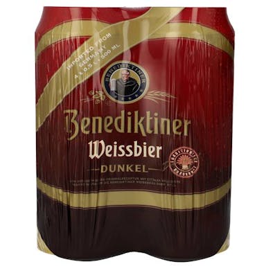 Benediktiner Weissbier Dunkel Пиво лименка 4x500мл