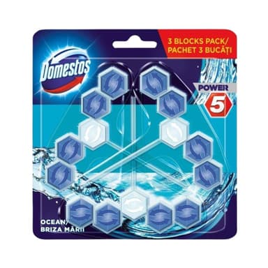 Domestos Power Trio Ocean Освежувач за веце школка 3х55гр