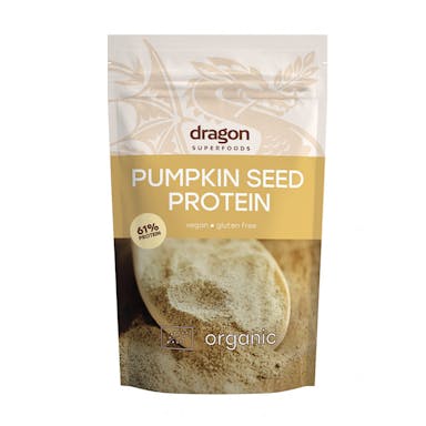Dragon superfoods Органски безглутенски 61% протеин од семки од тиква 200гр